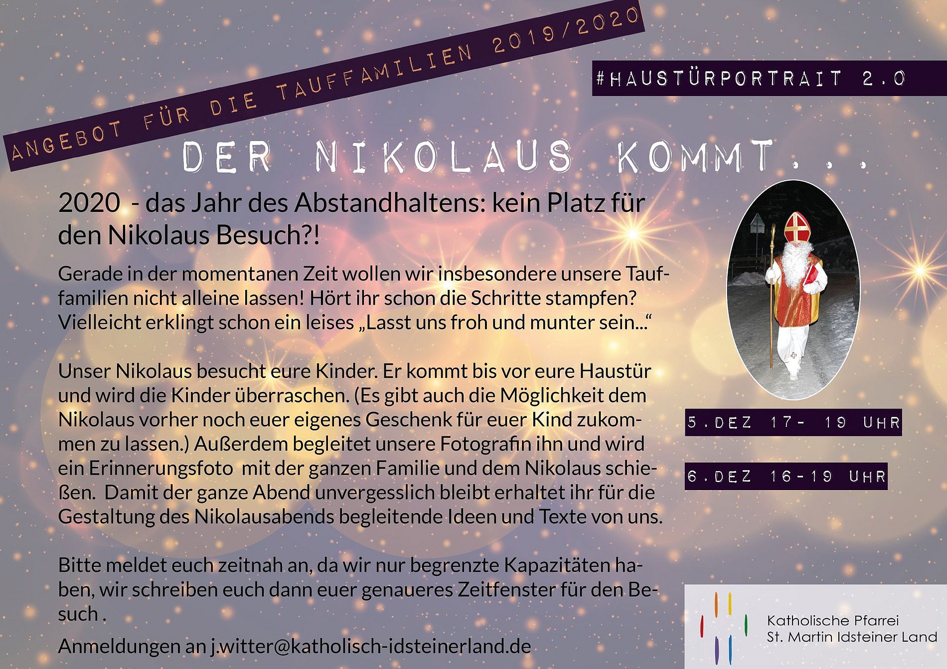 Plakat zur #Haustürprortrait-Aktion