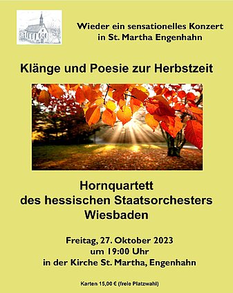 Plakat zum Herbstkonzert des Fördervereins