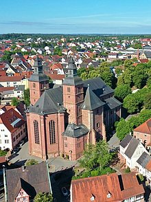 Luftbild der Stadt Walldürn