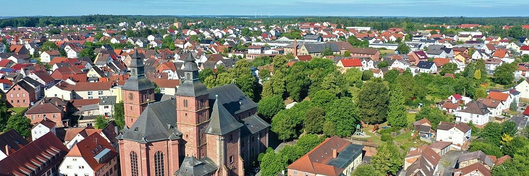 Luftbild der Stadt Walldürn