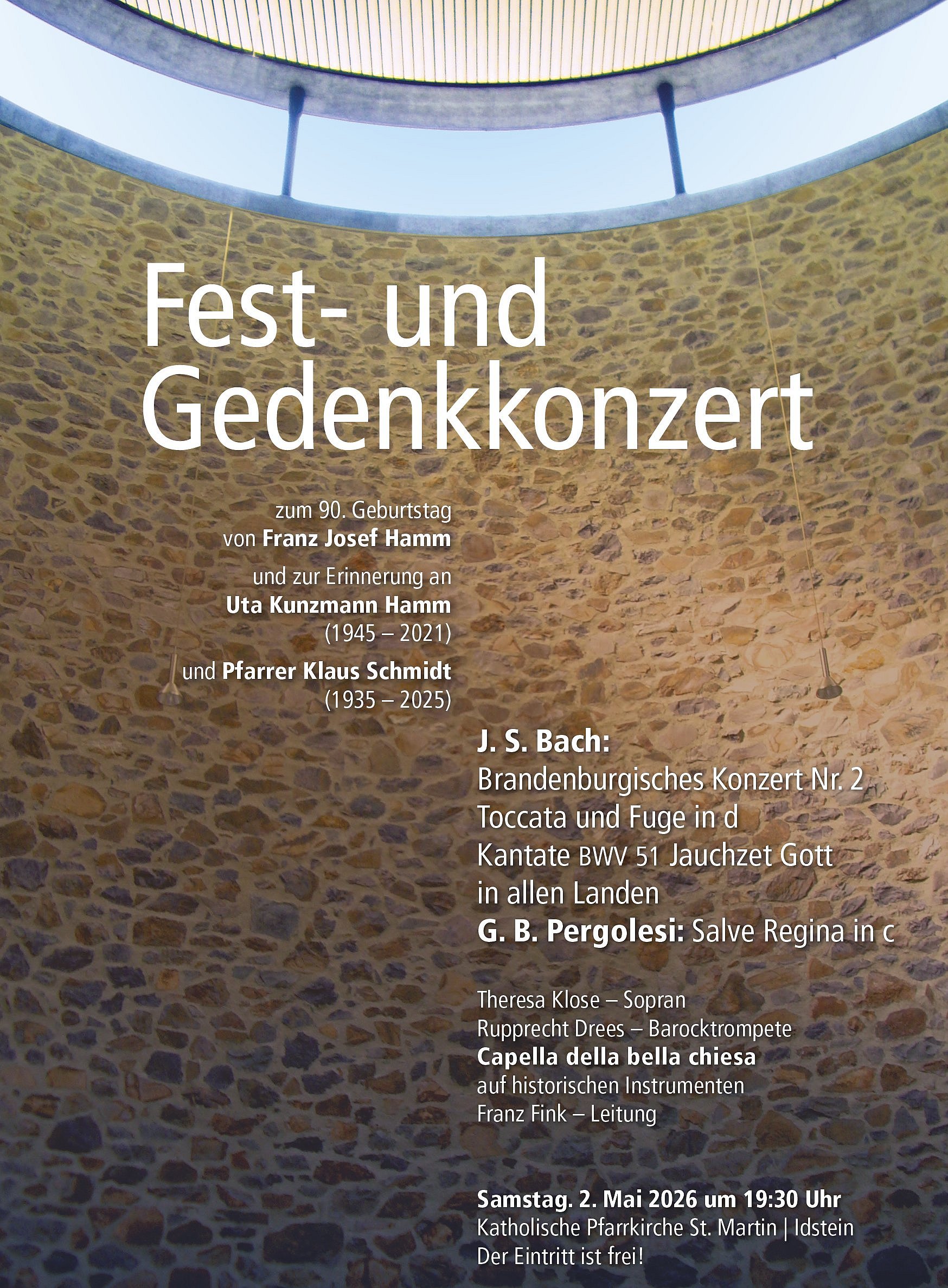 Plakat Fest- und Gedenkkonzert