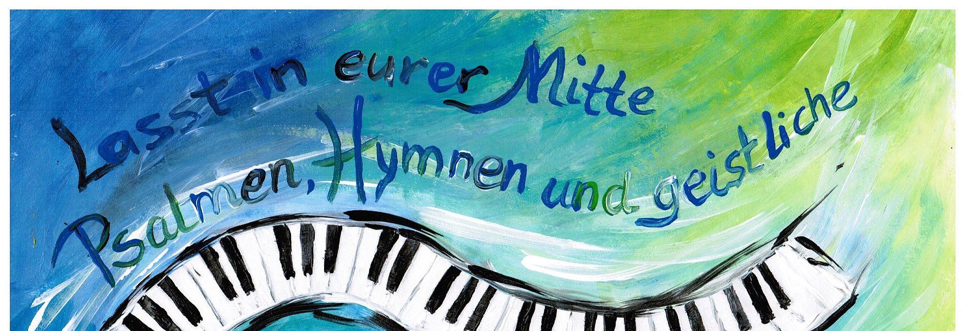 Grafik mit Tasten und Bibelspruch