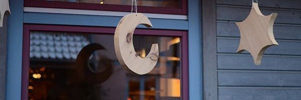 Geschmücktes Adventsfenster