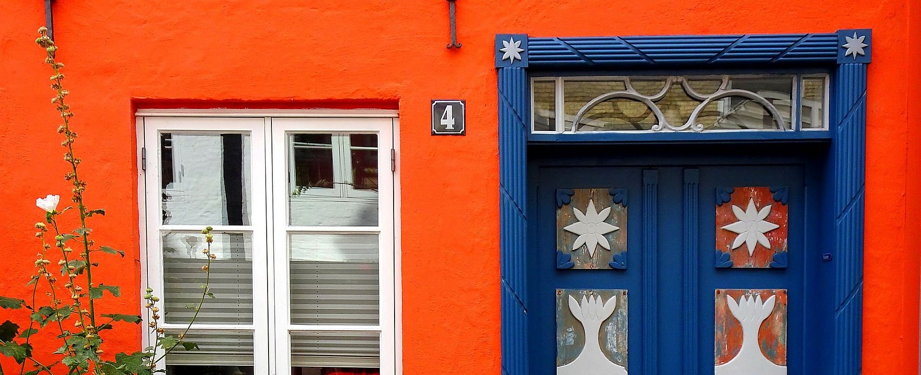 Blaue Haustür